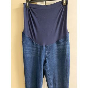 Spanx maternity indigo stretchy skinny jeggings. Large